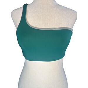 Gottex‎ Au Naturel Reversible Bikini Swim Top Size 8 V-Neck Solid Green Double